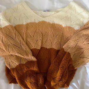 Crescent Knit Colorblock Sweater